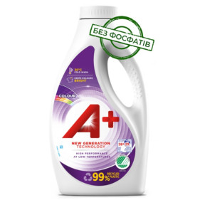 Гель для прання кольорового одягу A+ Colour , 38 прань, 1.52 л